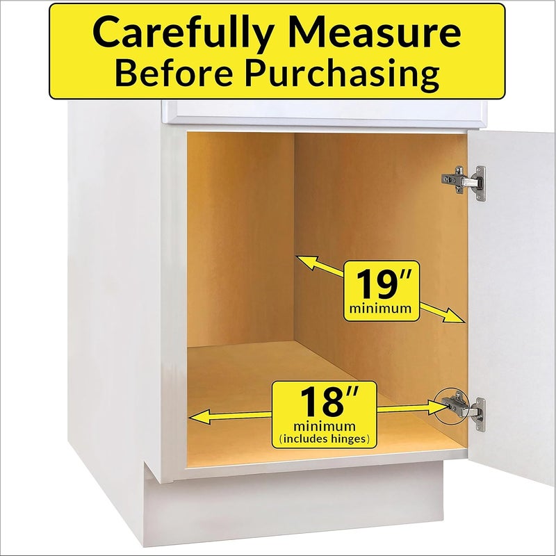 LYNK PROFESSIONAL® Pull Out Cabinet Organizer - Slide Out Pantry Shelves - Sliding Storage for Inside Kitchen Cabinet or Under Sink - Roll Out Drawer for Pots, Pans - 17" Wide x 18" Deep - Chrome - Image 4